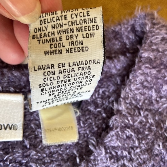 Croft and Barrow V Neck Sweater Purple Small - Picture 5 of 7
